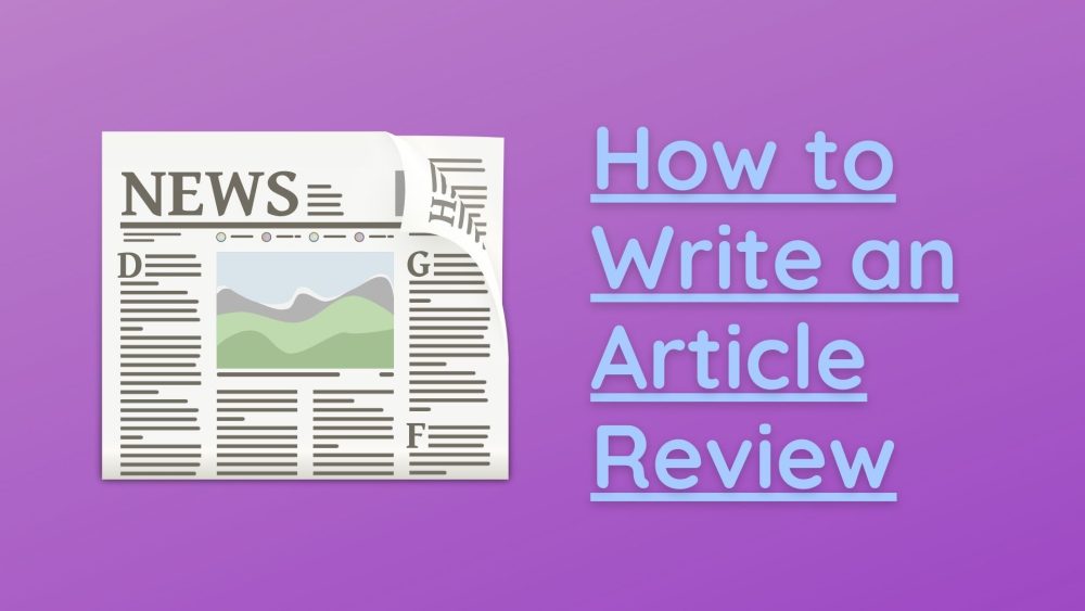 how to write an article review